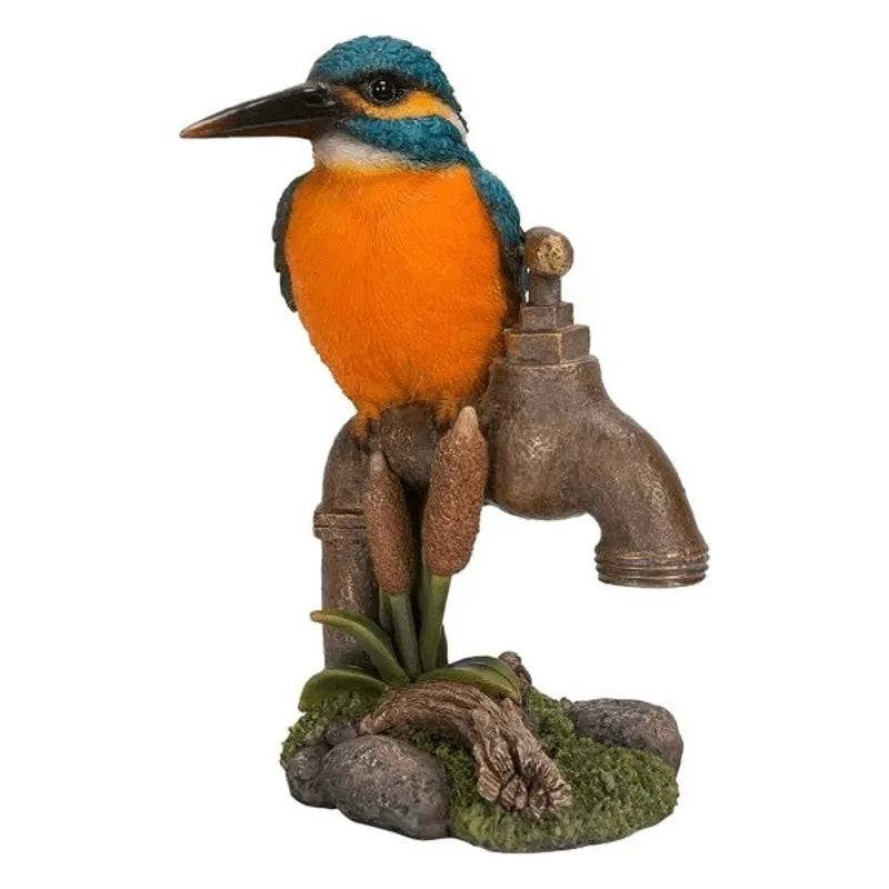 Kingfisher On Garden Tap Resin Ornament by Vivid Arts