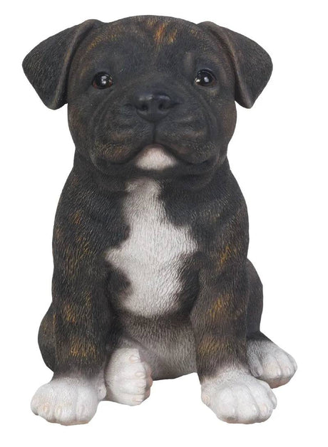 Pet Pals Staffordshire Puppy Brindle Ornament Size F by Vivid Arts - Mill Race Garden Centre