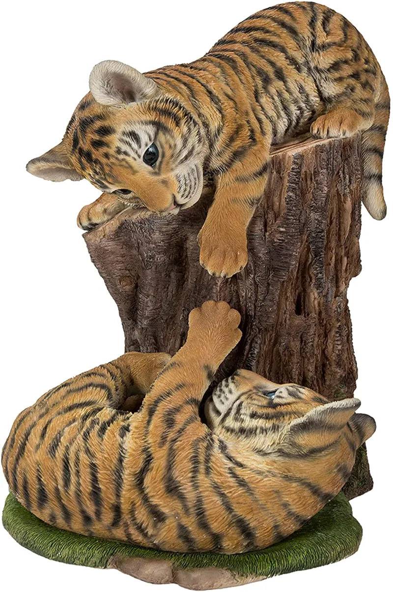 Playful Tiger Cubs Ornament Size B by Vivid Arts - Mill Race Garden Centre