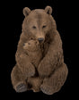Real Life Mother and Baby Brown Bear Resin Ornament by Vivid Arts - Mill Race Garden Centre