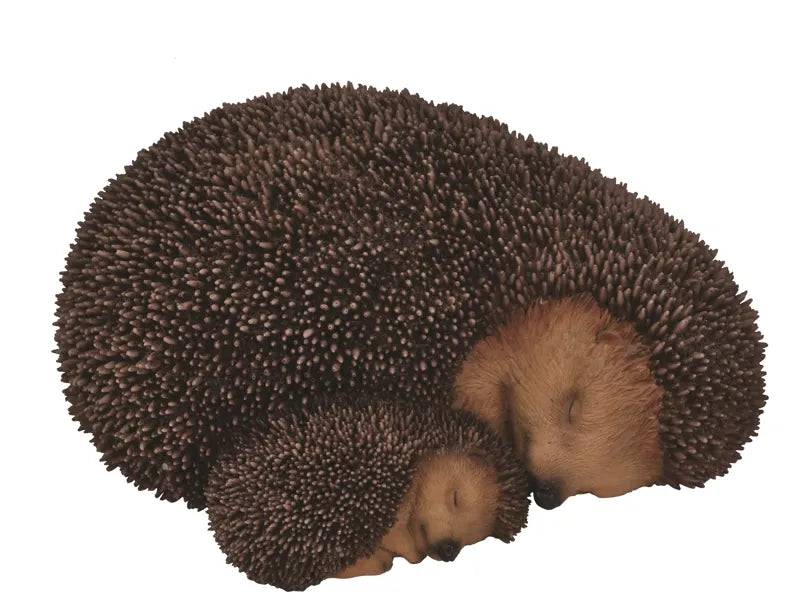 Real Life Mother and Baby Hedgehog Resin Ornament by Vivid Arts