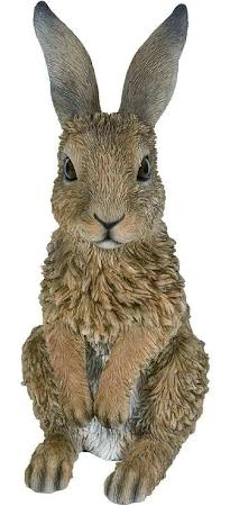 Real Life Standing Hare Ornament Size D by Vivid Arts - Mill Race Garden Centre