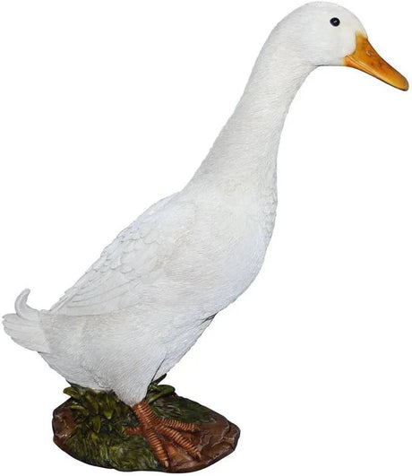 Real Life White Standing Duck Ornament by Vivid Arts - Mill Race Garden Centre