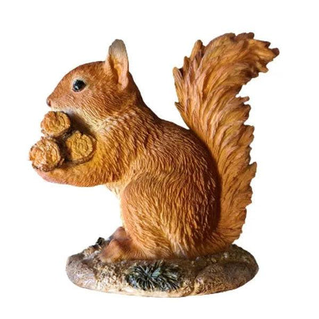 Red Squirrel Collecting Logs Size D Resin Ornament by Vivid Arts - Mill Race Garden Centre