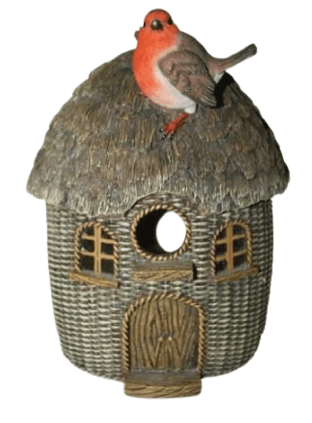 Wicker Bird House Robin by Vivid Arts - Mill Race Garden Centre