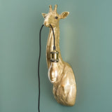 Werner Vob WERNS® Lucie Giraffe wall light, luxury German designer gold indoor lamp, 61cm tall, animal-themed lighting fixture.