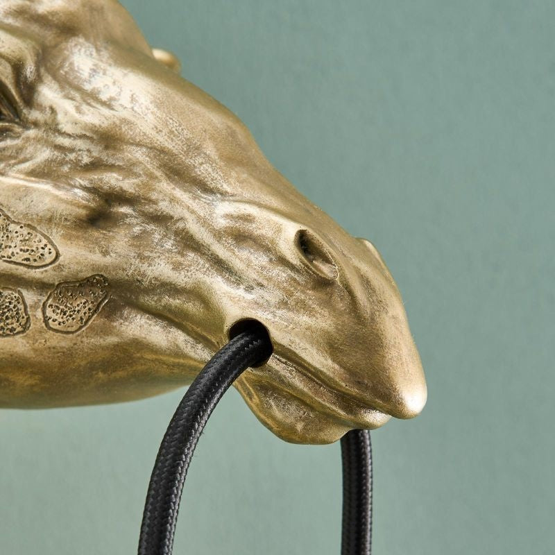 Werner Vob WERNS Lucie Giraffe Wall Light, luxury German designer gold indoor wall lamp, 61cm tall with animal-inspired design