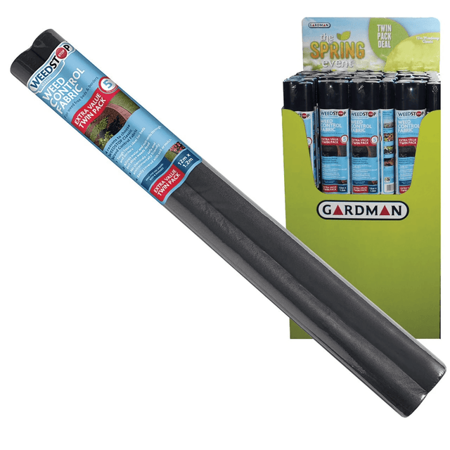 12m Weedstop Weed Control Fabric Classic Twin Pack - Mill Race Garden Centre