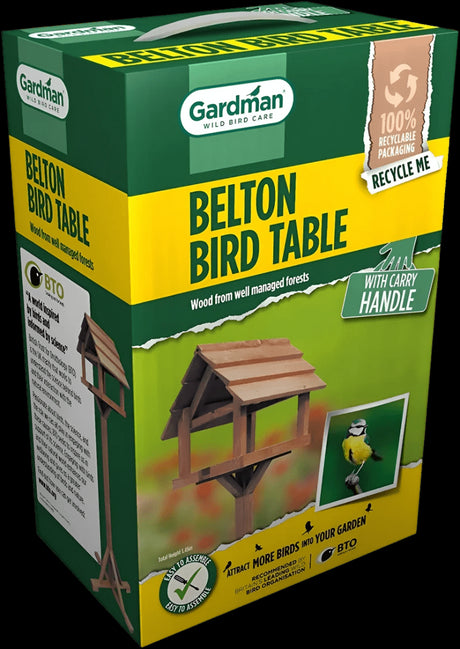 Gardman Boxed Belton Bird Table - Mill Race Garden Centre