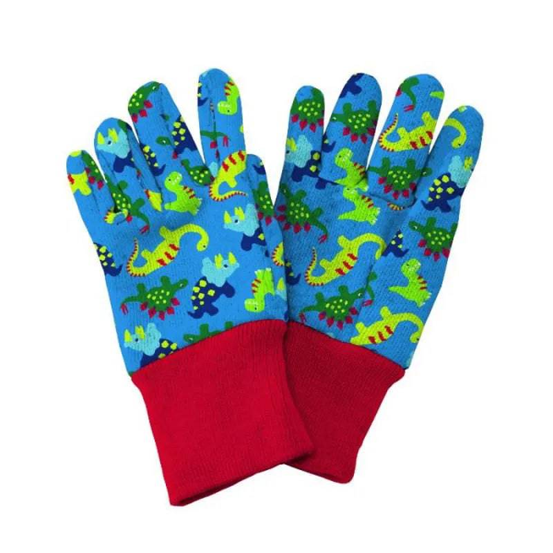 KS Kids Blue Dinosaur Gardening Gloves - Mill Race Garden Centre