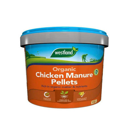 Westland Organic Chicken Manure Pellets 8kg Tub - Mill Race Garden Centre