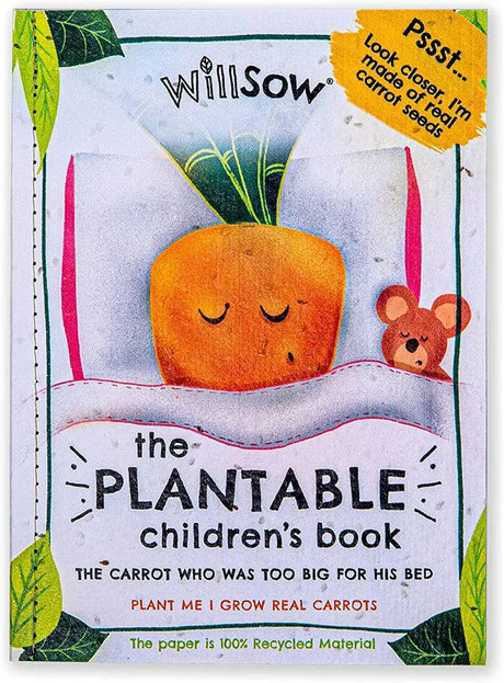 Plantable Children Book Carrot - Mill Race Garden Centre