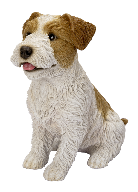 Vivid Arts Real Life Wire Haired Jack Russell Resin Ornament - Mill Race Garden Centre