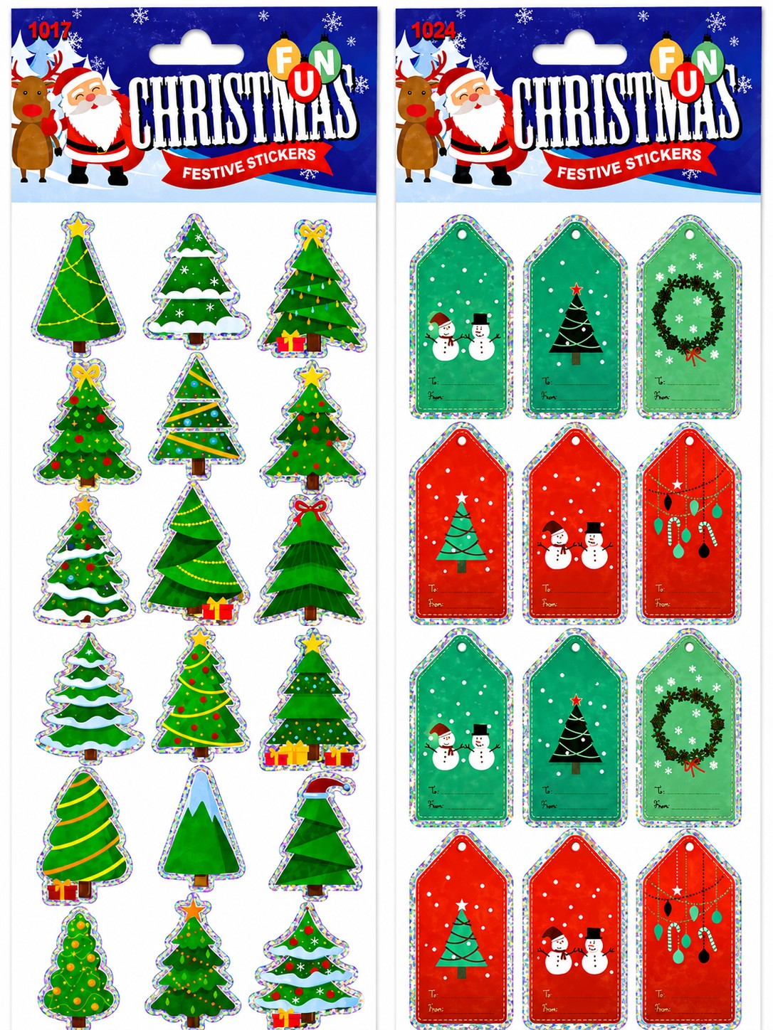 Christmas Stickers Designs Assorted
