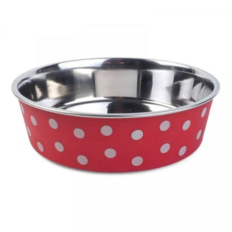 Bella Bowl Red Polka 14cm - Mill Race Garden Centre