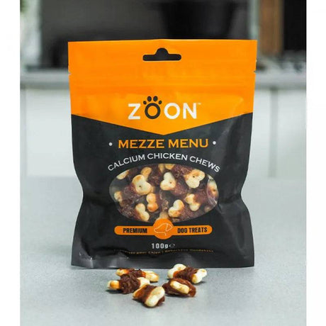 Smart garden Zoon Mezze Menu Calcium Chicken Dog Chews Treats 100g - Mill Race Garden Centre