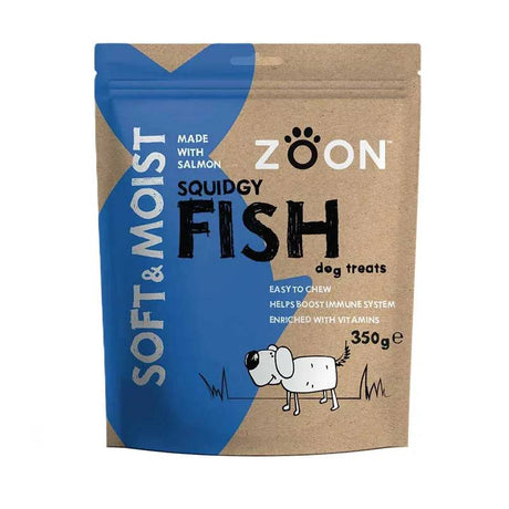 Smart Garden Zoon Soft And Moist Squidgy Fish Dog Treat 350g - Mill Race Garden Centre
